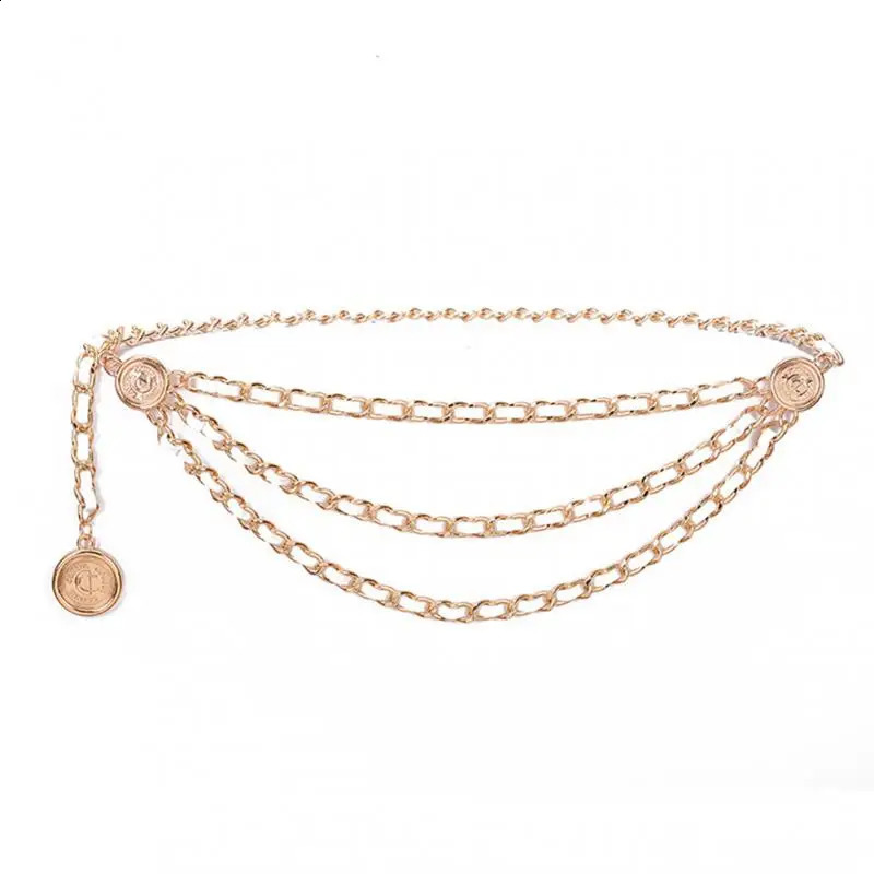 Metal Tassel Chain Waist Chain Belt For Women Temperament Retro Pendant Decoration Simple Durable Thin Belt240723