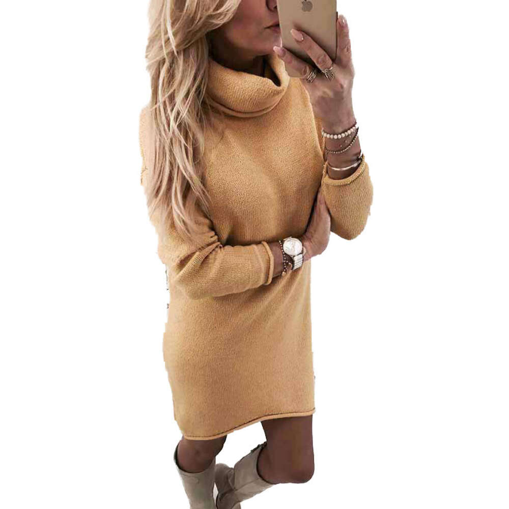 Long Sleeved Slim Fit Base Shirt High Neck Woolen Mid Length Dress Womens Clothing Sweater Sweater Academy Cardigan American Flag Sweater Sweaters