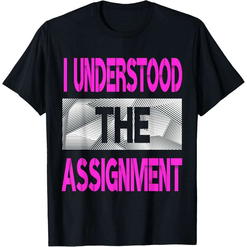 T shirt Mens I understood The Assignment Pink Color Graphic T-Shirt shirts tshirt graphic tee Casual tops summer clothes Short sleeve Free shipping