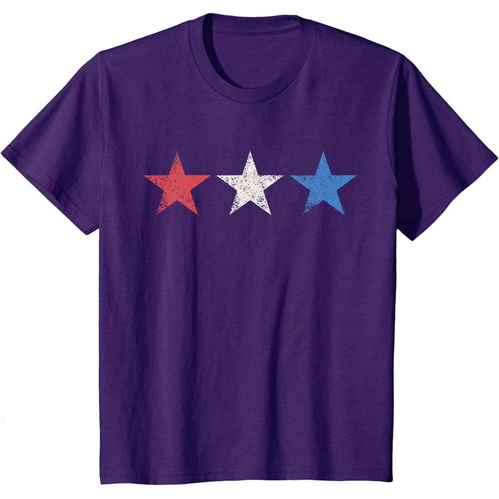 T shirt Mens July 4th Red White Blue Stars Cute USA Patriotic American T-Shirt shirts tshirt graphic tee Casual tops summer clothes Short sleeve Free 