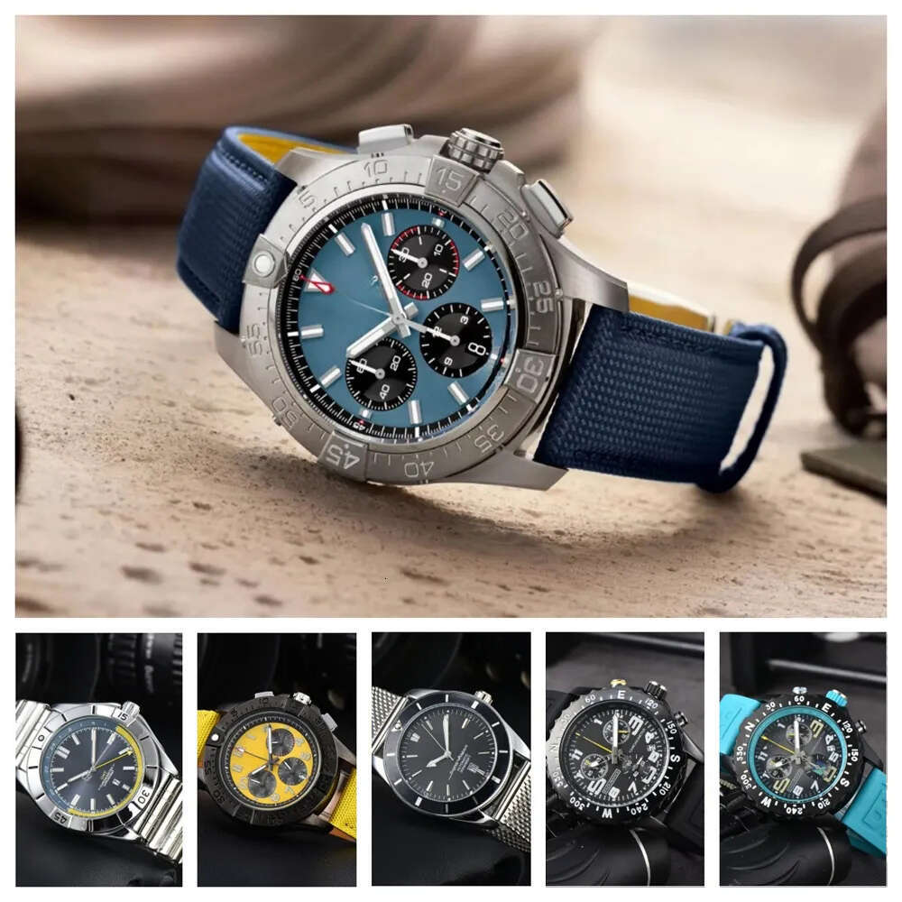 2024 Mens Brting Watches Machinery Movement Stainless Steel Multifunctional Chronography Solid Clasp Montre De Luxe 1884 Men Wristwatches Tling