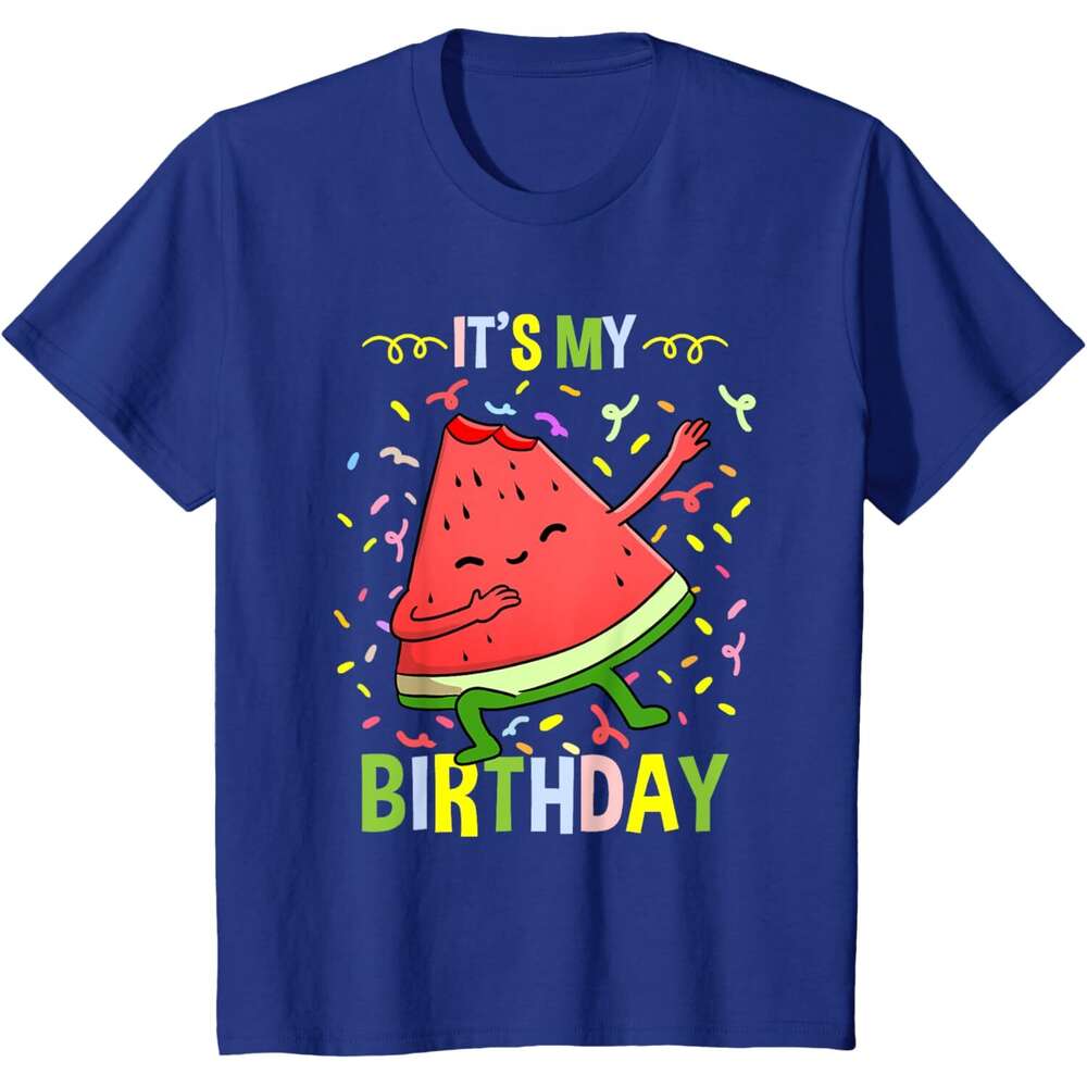 T shirt Mens Its My Birthday Watermelon T-Shirt shirts tshirt graphic tee Casual tops summer clothes Short sleeve Free shipping