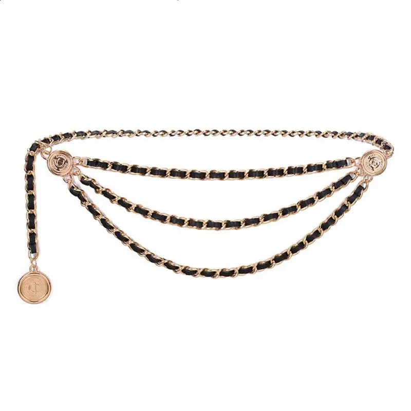 Metal Tassel Chain Waist Chain Belt For Women Temperament Retro Pendant Decoration Simple Durable Thin Belt240723