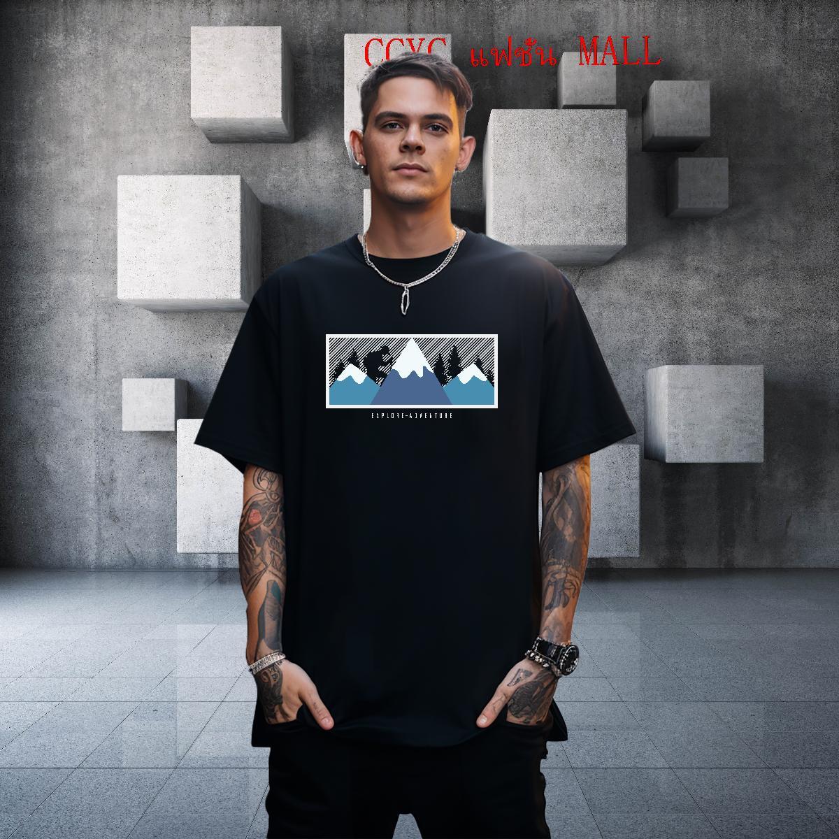 Soft Tshirt for Man Woman 100% Cotton 230g Outdoor mountains Anime Crew Neck Classic Casual Mens T Shirts Clothings