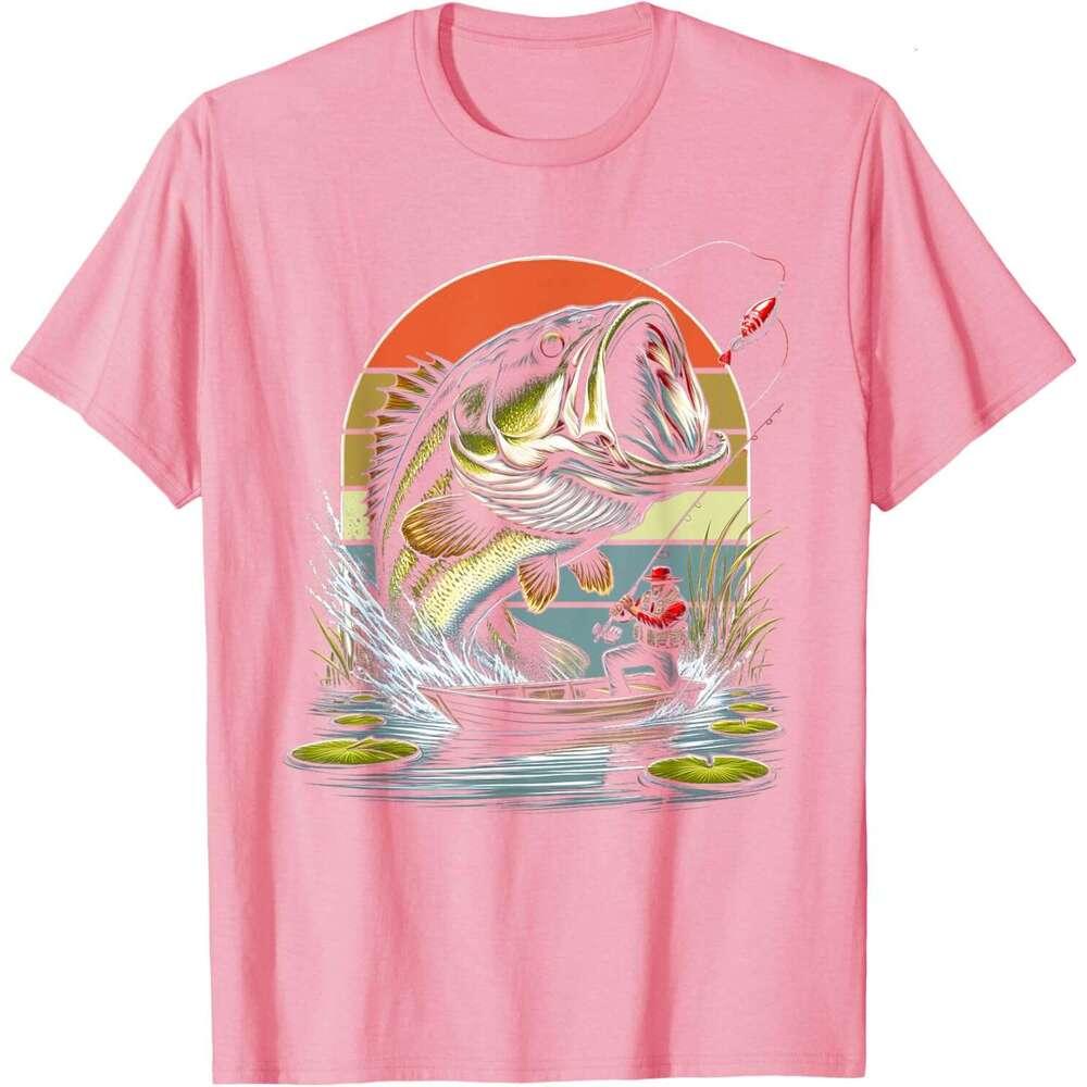 2024 T shirt Mens Fishing Fish T-Shirt shirts tshirt graphic tee Casual tops summer clothes Short sleeve Free shipping