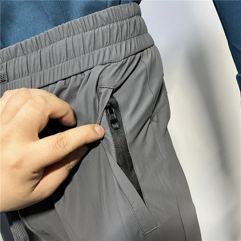 Plus Size 4 5XL Summer Ice Silk Golf Pants Men High Elastic Ultra-thin Casual Sport Trousers Quick-dry jogging Running Sweatpant 240805