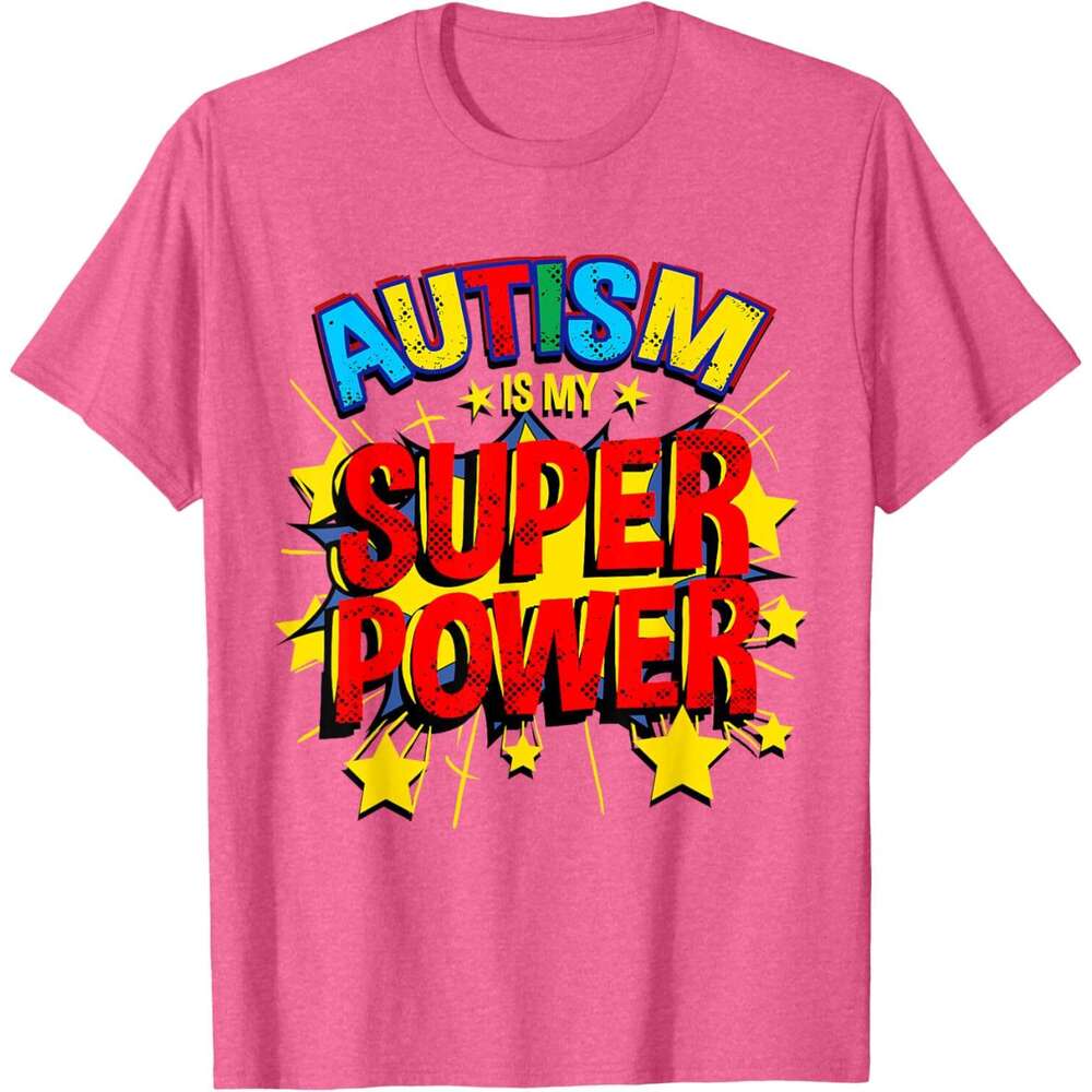 T shirt Mens Is My Superpower Autism Awareness T-Shirt shirts tshirt graphic tee Casual tops summer clothes Short sleeve Free shipping