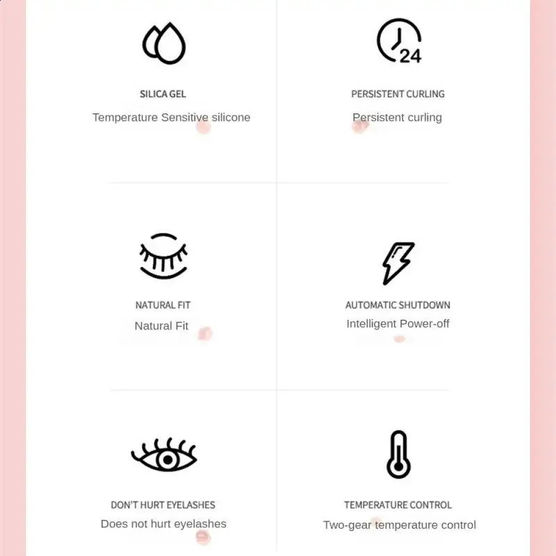 Electric eyelash curler in 2 colors easy to curl without damaging eyelashes long service life beauty product 240729