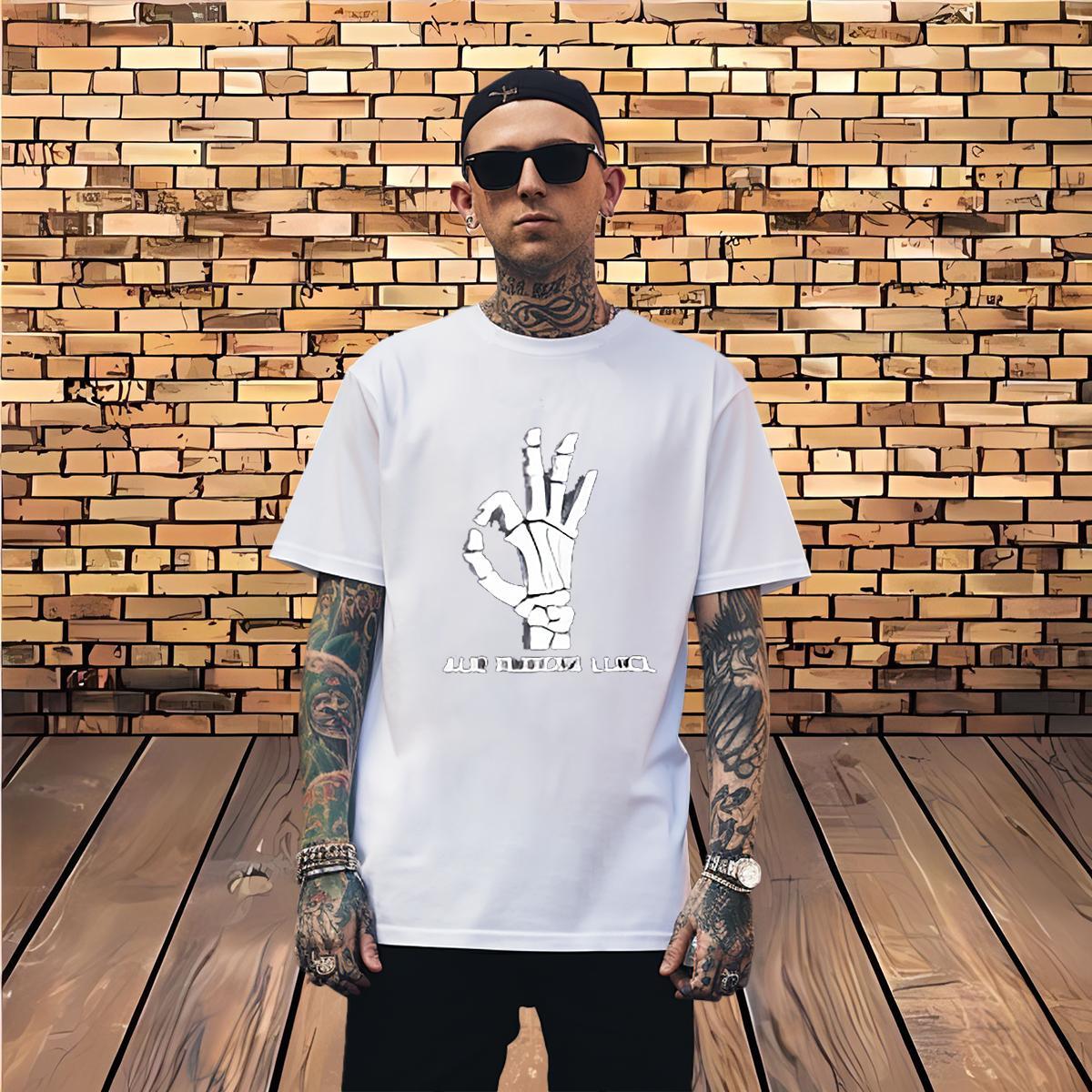 Mens T Shirts 230g 100% Cotton hands Home Outdoor Crew Neck DIY Logo Oversized Men Clothes T-Shirt 2024 New Classic Tees