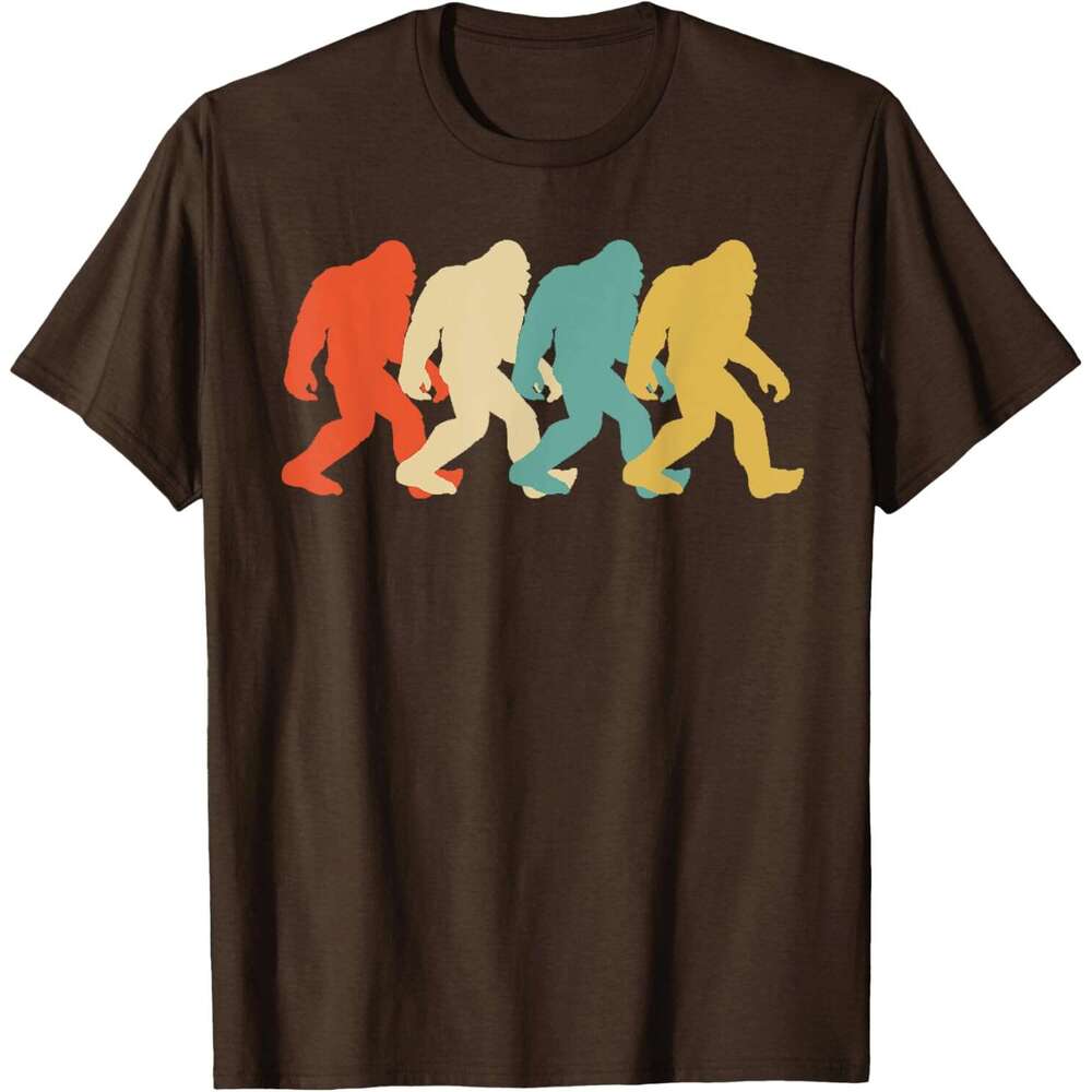 T shirt Mens Bigfoot Silhouette Retro Pop Art Sasquatch Graphic T-Shirt shirts tshirt graphic tee Casual tops summer clothes Short sleeve Free shippin