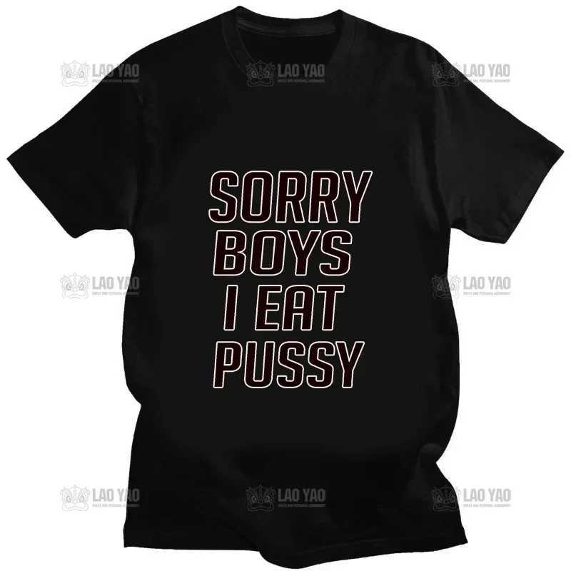 Men's T-Shirts I Eat Pussy Funny Distressed Design Great Grunge Streetwear Men Gothic Hip Hop Cool Cotton Tshirt Aesthetic Print Shirt Men Tops z