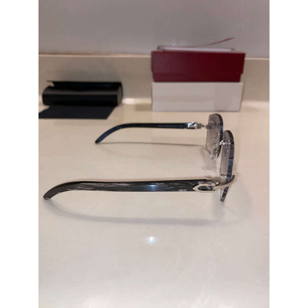 rimless sunglasses black buffs bussed down hip hop glasses for rappers personalised fashion moissanite