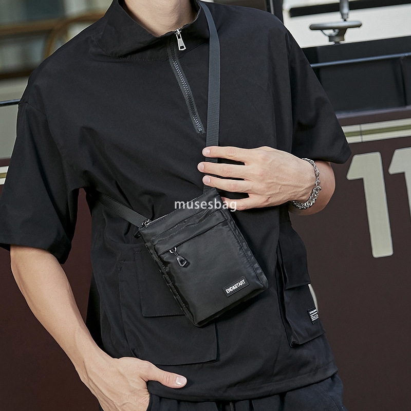 Crossbody bag men's ins fashion small bag fashion brand shoulder bag simple casual diagonal bag men's bag new sports bag