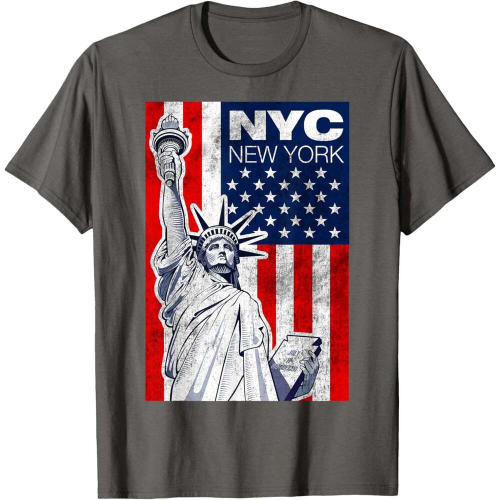 T shirt Mens New York City Graphic Tees - Novelty T-Shirts Cool Designs Statue of Liberty shirts tshirt graphic tee Casual tops summer clothes Short s
