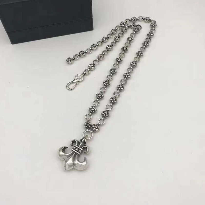 boat cross necklace bold letter flower diamond women chromes high designer brand chrome hearts anchor pendant plated chain men love classic jewelry neckchain