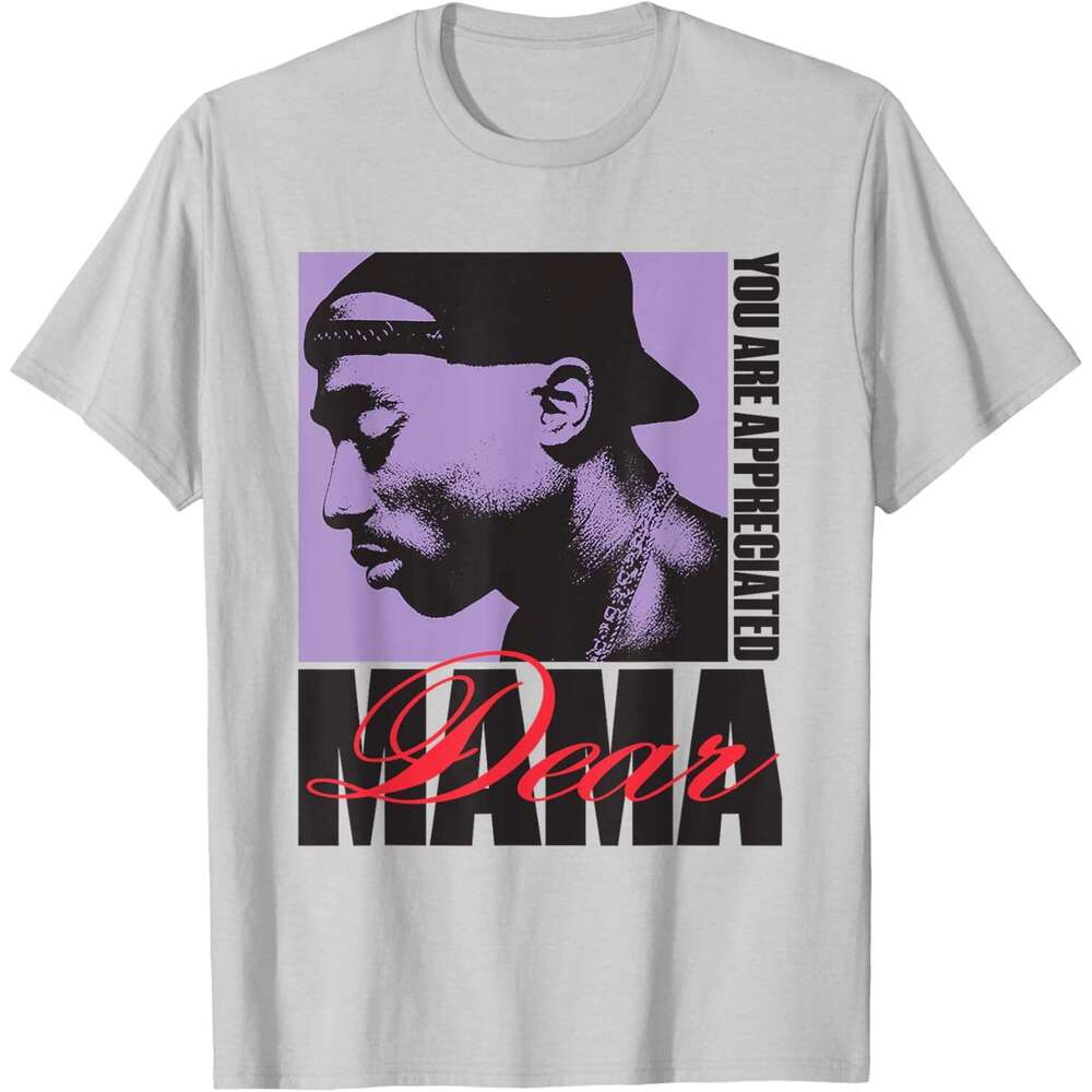 Designer T shirt Mens Tupac Dear Mama Appreciated T-Shirt shirts tshirt graphic tee Casual tops summer clothes Short sleeve Free shipping