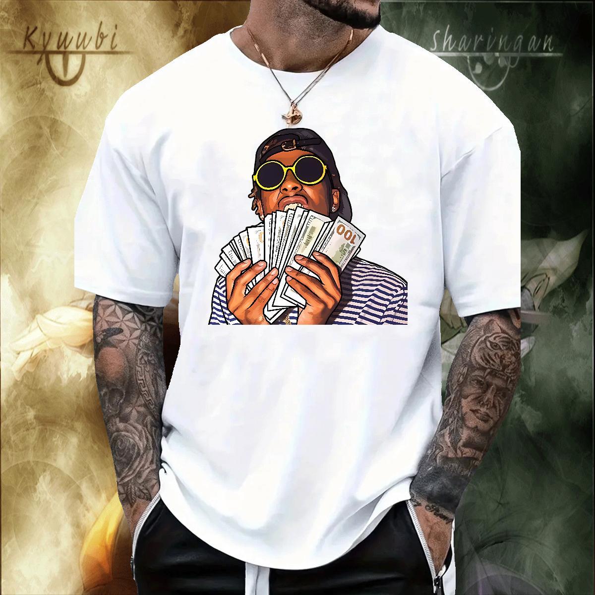 Comfortable Tshirt for Man Woman 100% Cotton 230g Casual Beach money Asian Size Breathable Soft Fashion T Shirts Men Tees Shirts