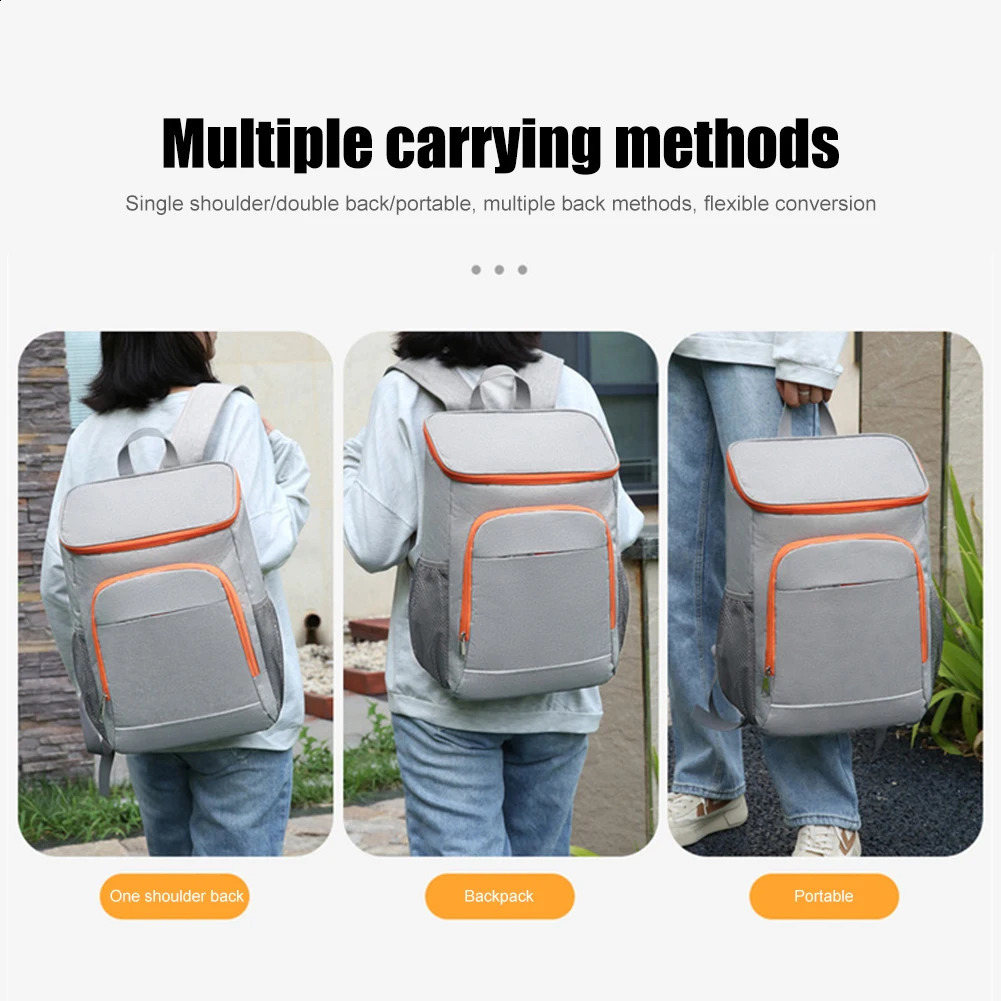 backpack waterproof thick Cmaping cooler bag large capacity insulation picnic refrigerant 240910