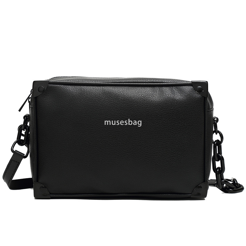Men's single shoulder bag brand box bag trend personality girl crossbody bag fashion unisex single shoulder all match small square bag