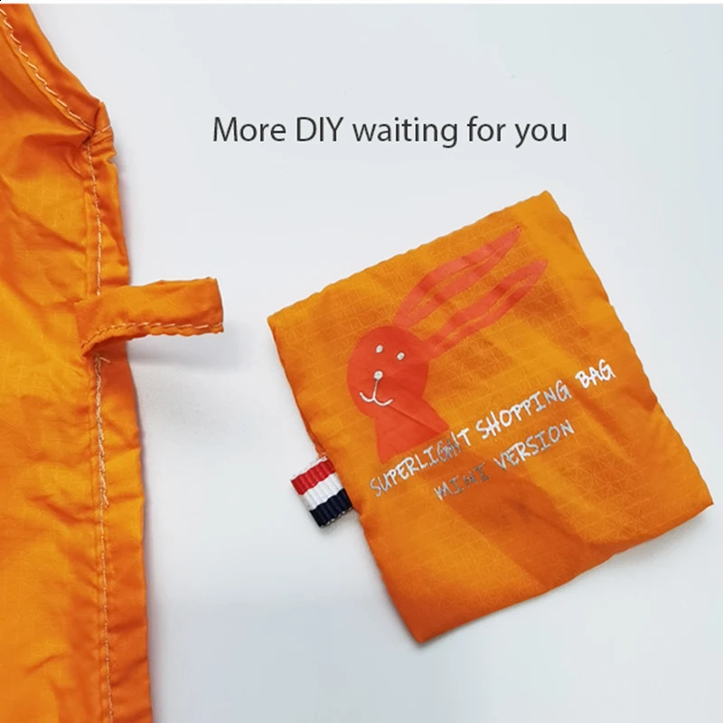 Polybye Nylon Foldable Reusable Shopping Bag Small Handbag Grocery Light High Quality Solid 240805