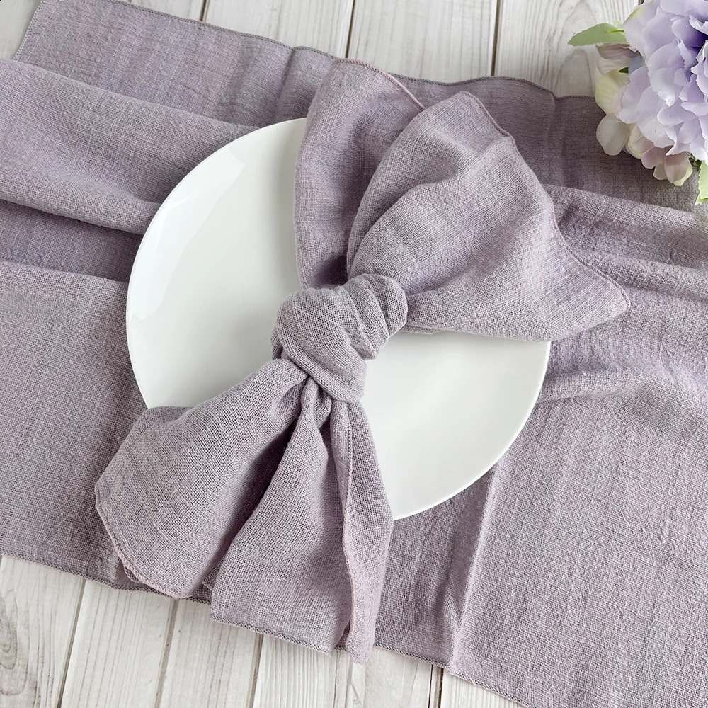 50PCS Terracotta Sewing Cloth Napkins 30x30cm Cotton Factory Wholesale Fabric Serviette Gauze Table Towels Wedding Decoration 240805