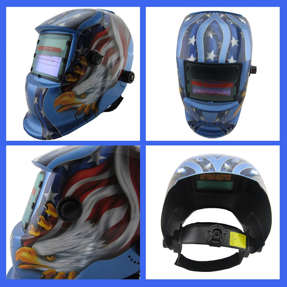 Solar Welding Facemask Auto Darkening Heat Insulation Head-mounted Large View Automatic Dimming Face Shield Arc Welding Helmet 240805