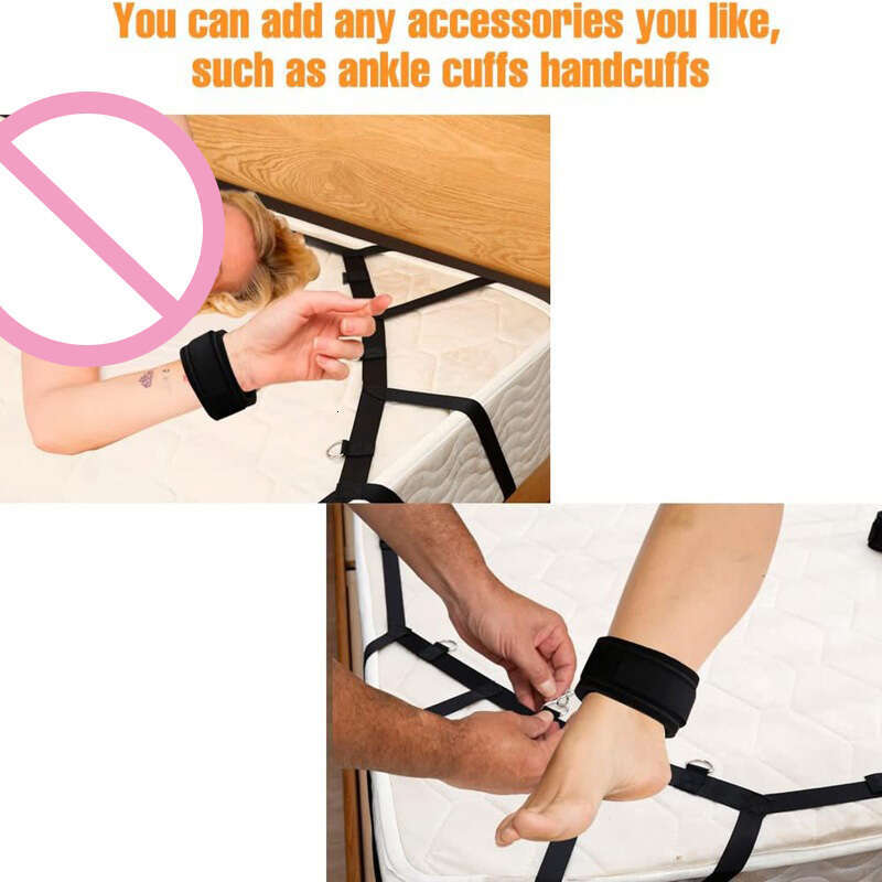 Couple Sex Toys Bed Set Adjustable Strap Sex Bondage Bdsm Kit Bed Tie Restraints