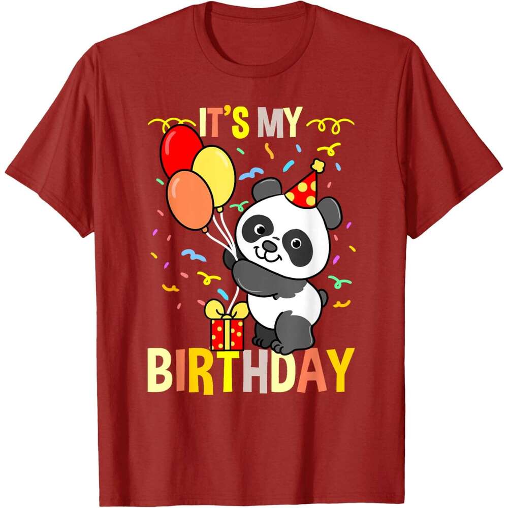 T shirt Mens Its My Birthday Panda Animal T-Shirt shirts tshirt graphic tee Casual tops summer clothes Short sleeve Free shipping
