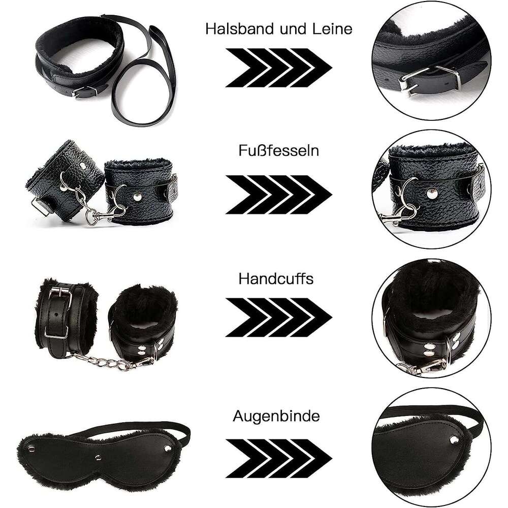 Customize 12 Pieces Japanese Adjustable Leather Straps BDSM Bondage Set Feitsh Bondage Kit Sex Toys Bed Restraints for Couples