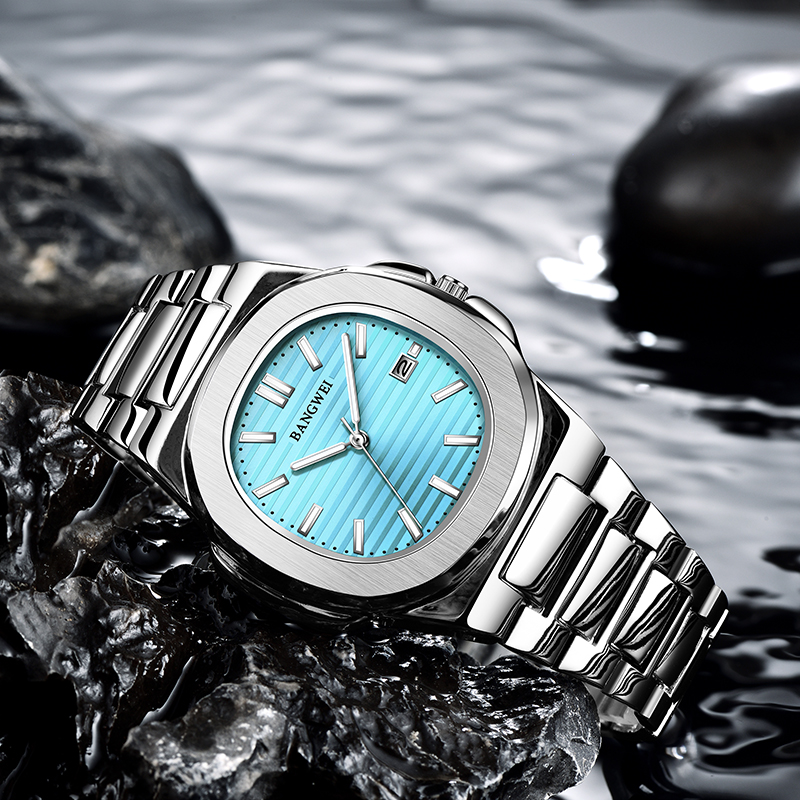 2024 LIGE New Men Watch Business Luxury Waterproof Male Clock Luminous Date Stainless Steel Square Quartz Men Watch reloj hombre