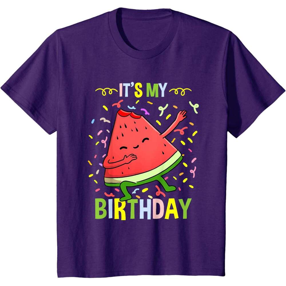 T shirt Mens Its My Birthday Watermelon T-Shirt shirts tshirt graphic tee Casual tops summer clothes Short sleeve Free shipping
