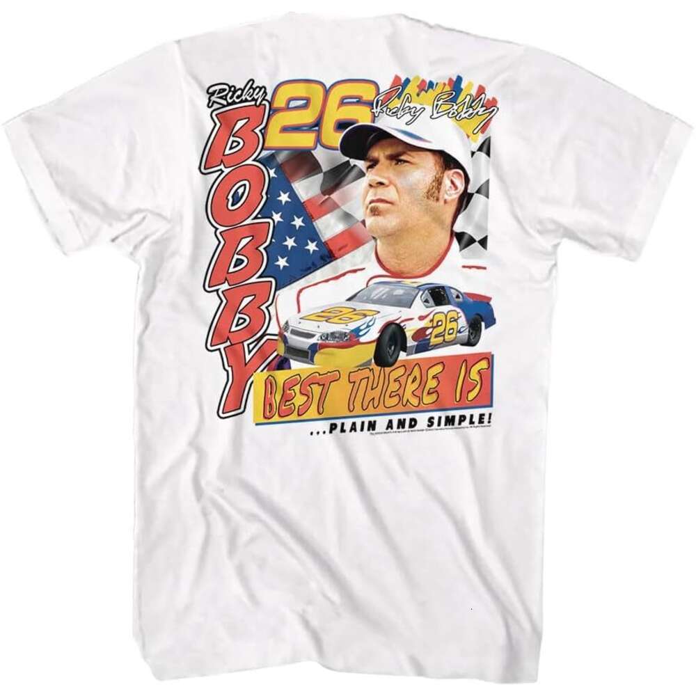 T shirt Mens Talladega Nights Ricky Bobby Best There Is White Short Sleeve shirts tshirt graphic tee Casual tops summer clothes Short sleeve