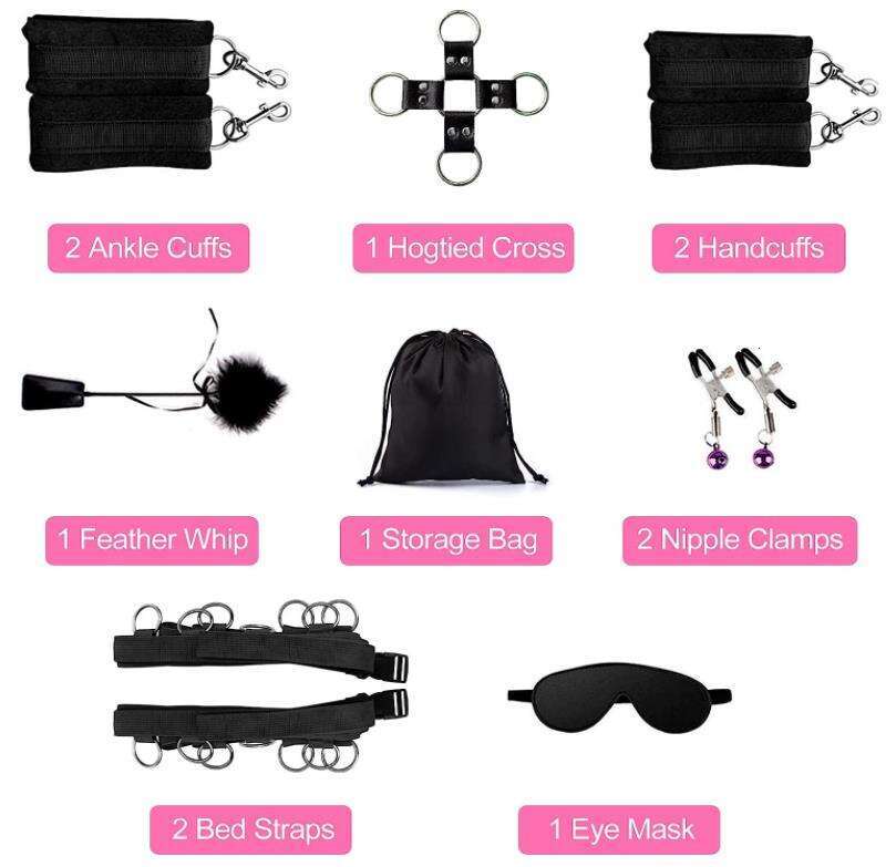 Bed Bondage Restraints Kit Sex Toys for Woman Sex Games Mattress Fetish Adjustable Bed Restraints Set SM for Couples Beginners%