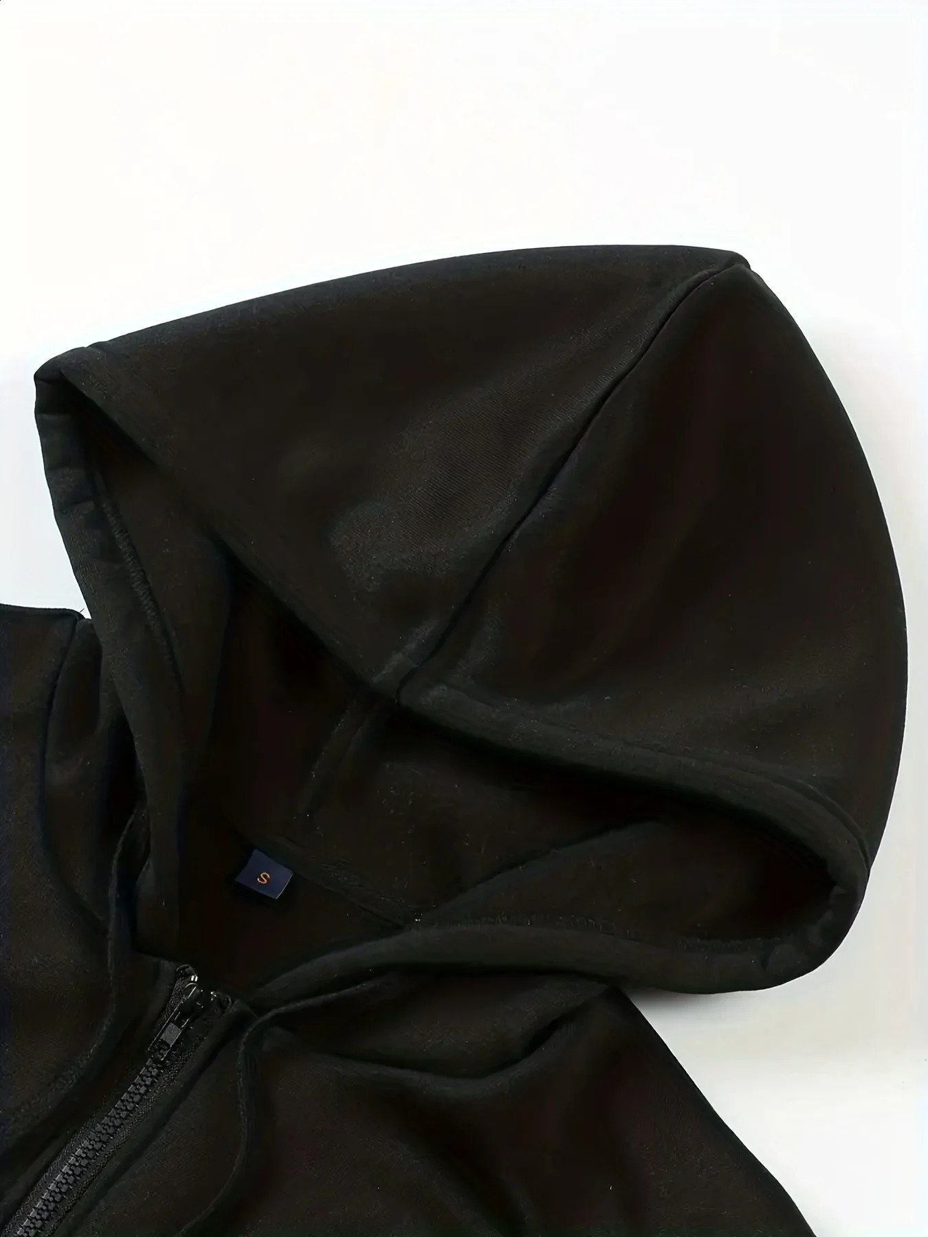 Womens Plush Sweater With Zipper Black 240813