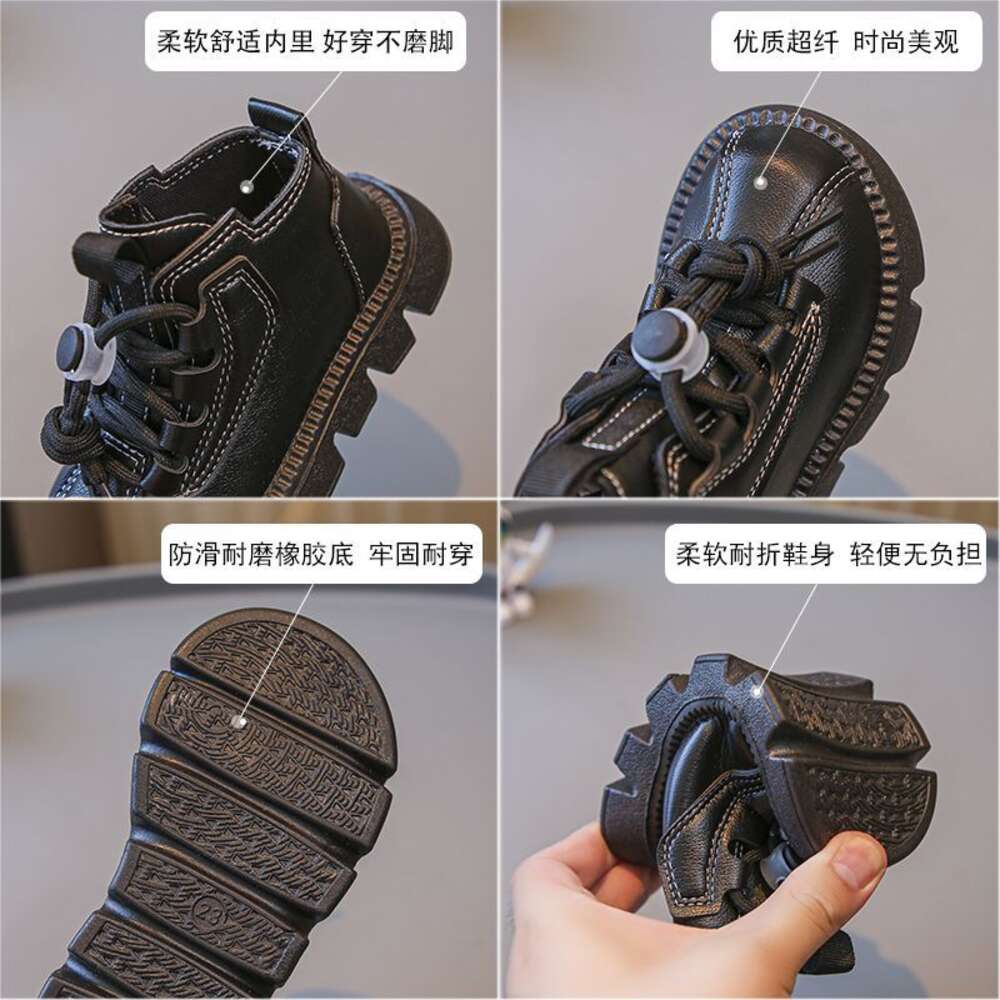 Childrens Martin Boots Autumn/Winter New Collection Girls Martin Boots Boys Cotton Shoes British Style Short Boots Baby Cotton Boots