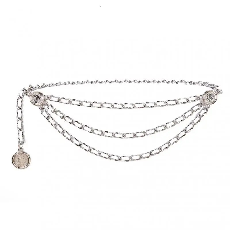 Metal Tassel Chain Waist Chain Belt For Women Temperament Retro Pendant Decoration Simple Durable Thin Belt240723