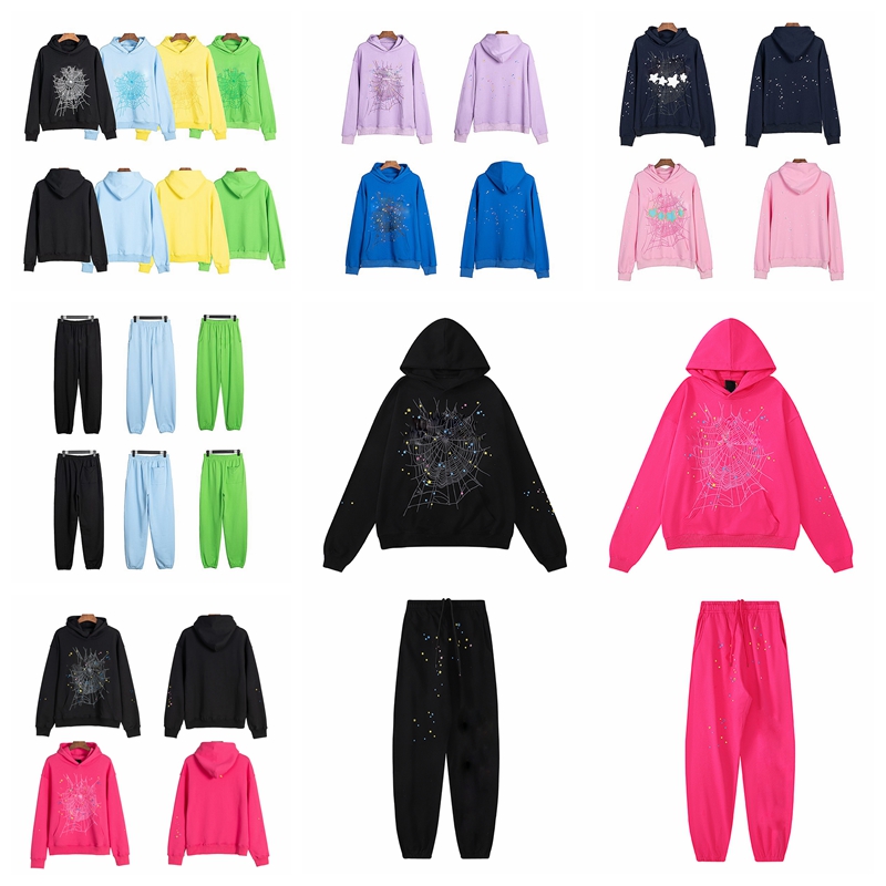 2024 New Designer Mens 555555 Web Hoodie Womens hoodies Mens Tracksuit 555 Star Puff Print Hoodie Pullover Cotton Letter Long Sleeve Designer Hoodies US size