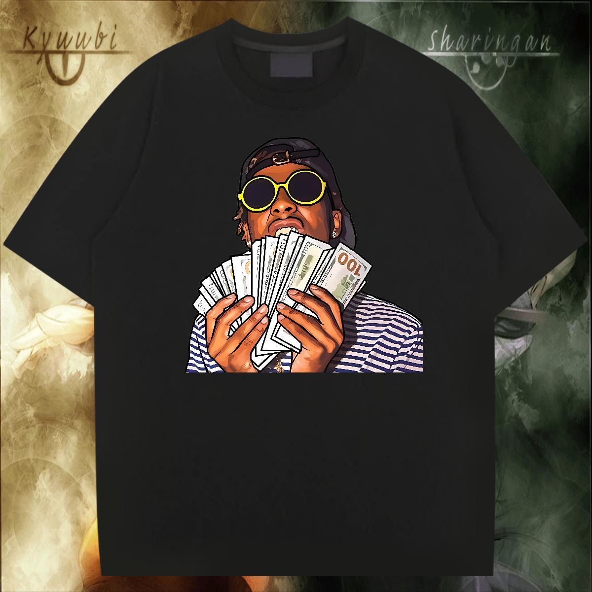 Comfortable Tshirt for Man Woman 100% Cotton 230g Casual Beach money Asian Size Breathable Soft Fashion T Shirts Men Tees Shirts