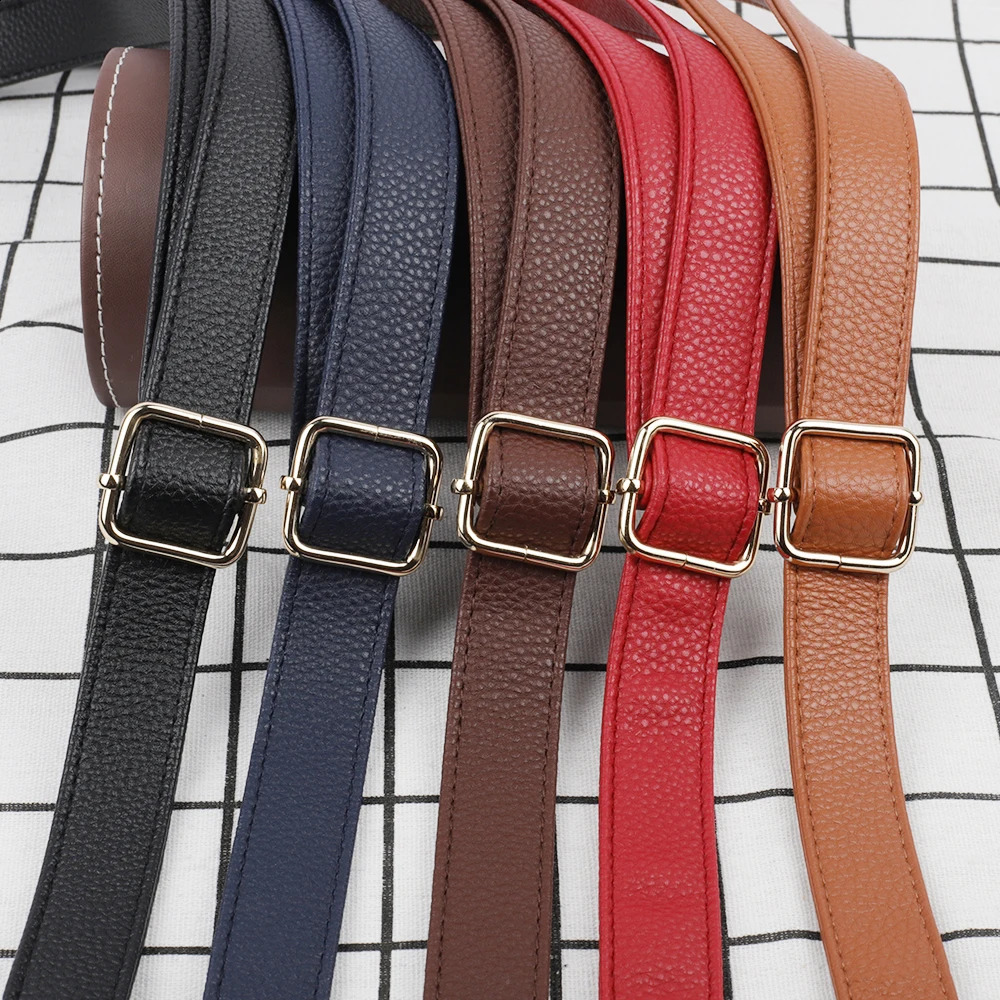 130*2.5CM Adjustable Long Women Men Lady PU Leather Bag Strap Belt Replacement Shoulder CrossBody Bag Band Accessories Handle 240805