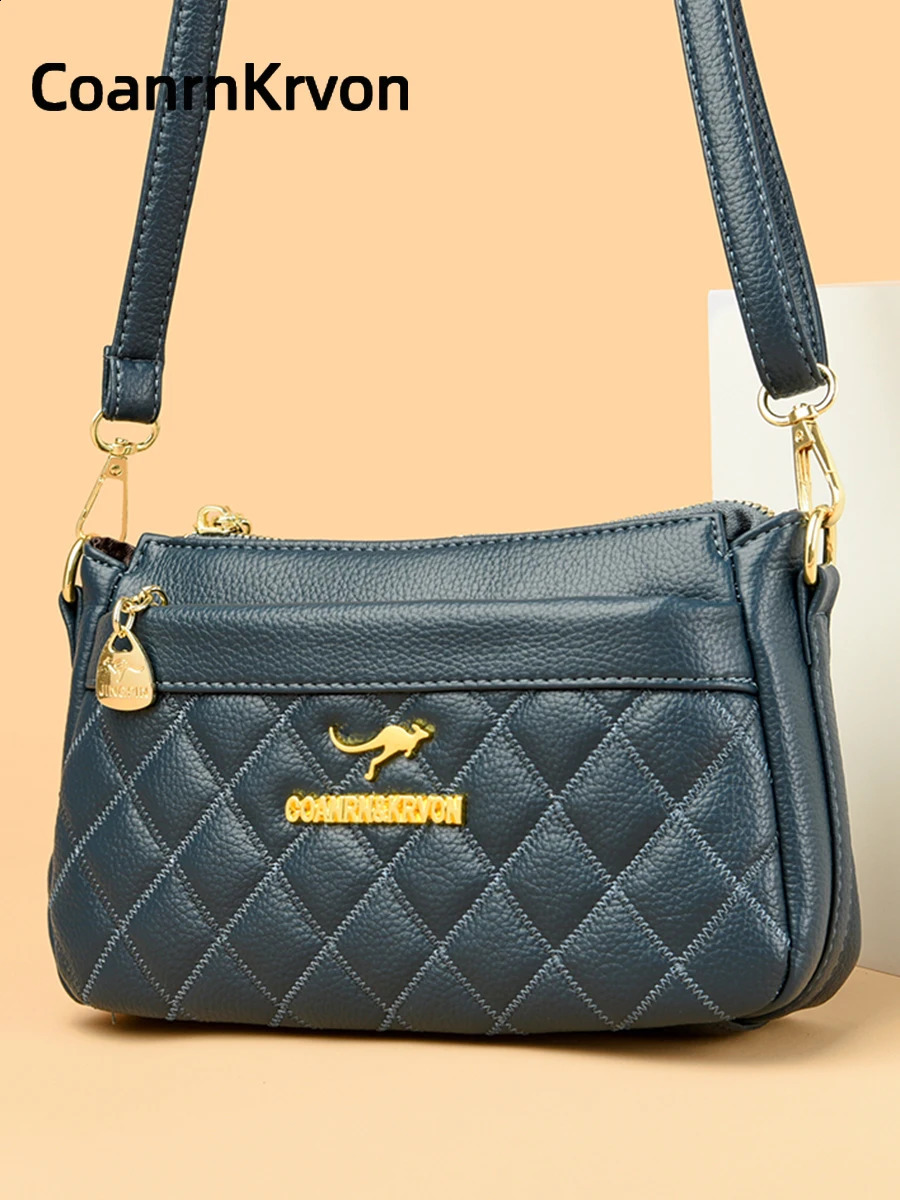 Soft Leather Handbag Advanced Sensory Fashion Zipper Storage Bag Multi functional Bottom Small Square for Women 240820