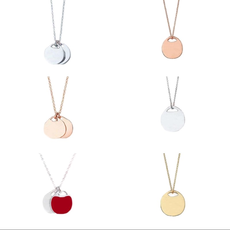 Heart necklace designer necklace plated gold necklace forever love designer jewelry women rose gold metal chain thin letter pendant charm necklace lovely om020 C4