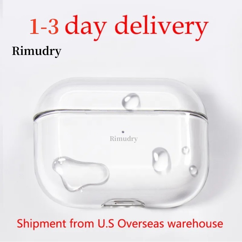 For air pro 2 3 2nd generation 3 pros max Headphone Accessories Solid TPU Silicone Protective Earphone Cover Wireless Charging Rimudry Case USA Stock