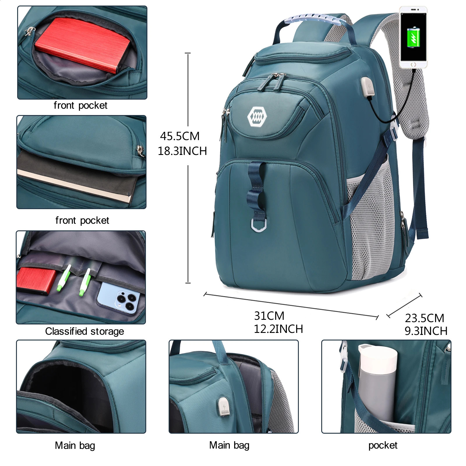 Mens travel backpack airline approved womens laptop backpack waterproof outdoor sports backpack 240914