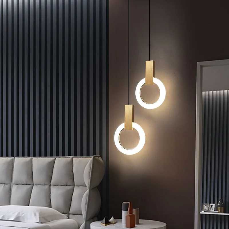 Nordic Simple LED Pendant Light Living Room Stairs In Chandelier Creative Dining Room Bedroom LED Ceiling Pendant Lamp X250307
