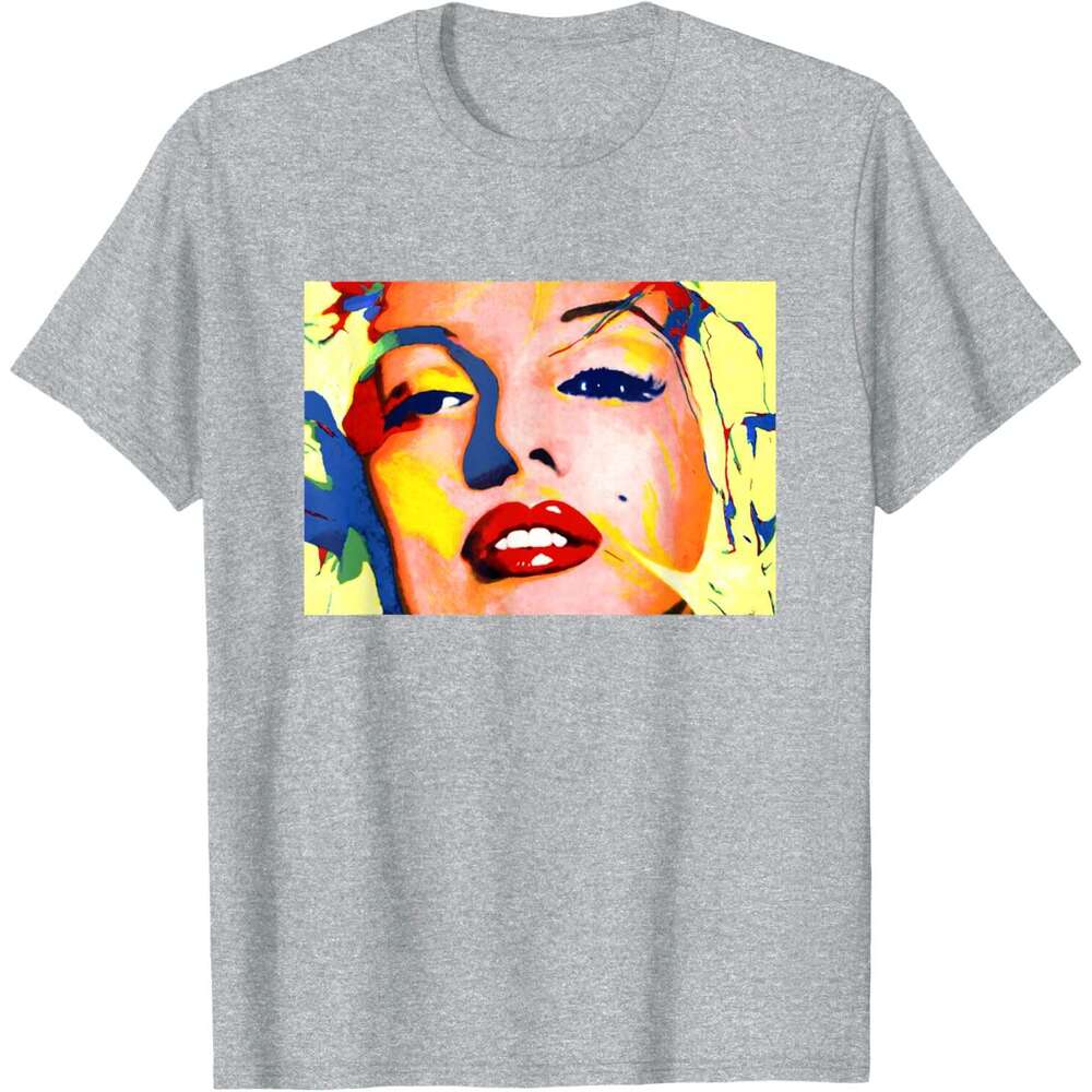 T shirt Mens Marilyn Shirt Pop Art Print T Shirts by A T-Shirt shirts tshirt graphic tee Casual tops summer clothes Short sleeve Free shipping