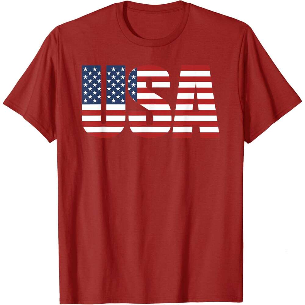 T shirt Mens USA Shirt Men Women Kids Patriotic American Flag 4th of July T-Shirt shirts tshirt graphic tee Casual tops summer clothes Short sleeve Fr