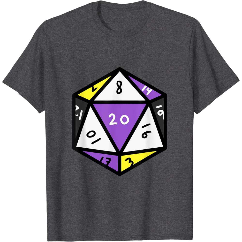 Fashion T shirt Mens Pride Dice Nonbinary T-Shirt shirts tshirt graphic tee Casual tops summer clothes Short sleeve Free shipping