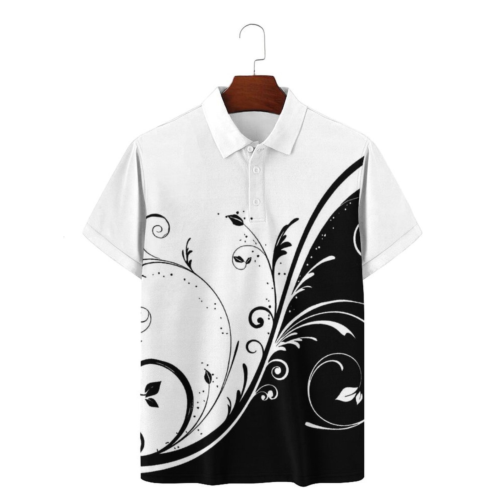 2024 Summer New 3D Printed Personalized Beer Festival Loose Men's Short sleeved Polo