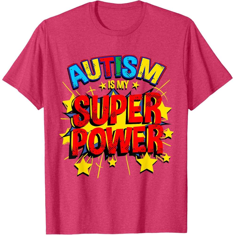 T shirt Mens Is My Superpower Autism Awareness T-Shirt shirts tshirt graphic tee Casual tops summer clothes Short sleeve Free shipping