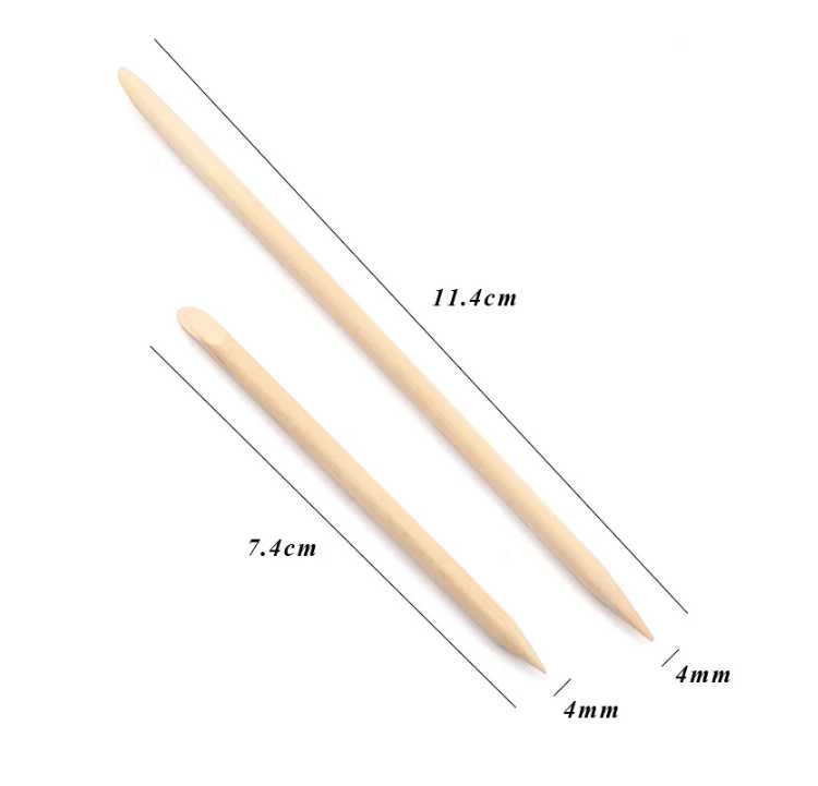 Nail Art Orange Wood Sticks AMOSTBY 100PCS Multi Functional Cuticle Pusher Remover Manicure Pedicure Care Tool